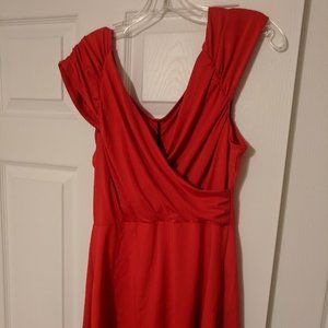 Red wrap top, size L